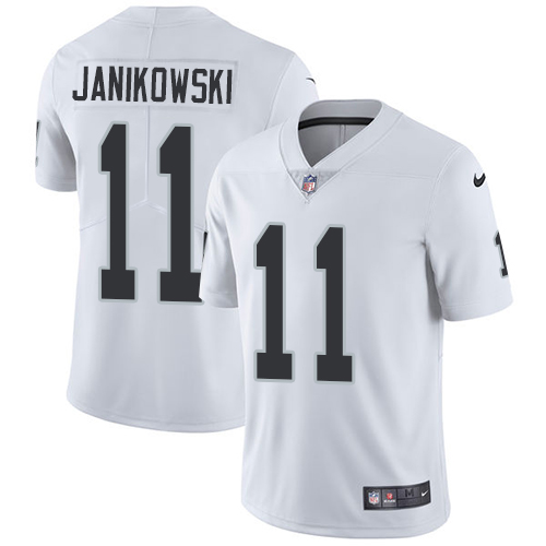 Nike Raiders #11 Sebastian Janikowski White Men's Stitched NFL Vapor Untouchable Limited Jersey